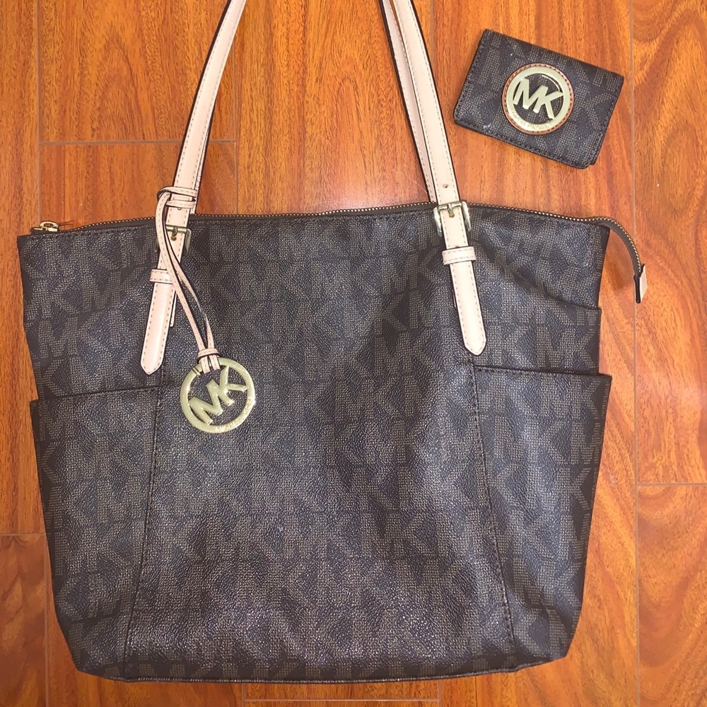 Michael Kors JetSet Tote Bag & Card Wallet